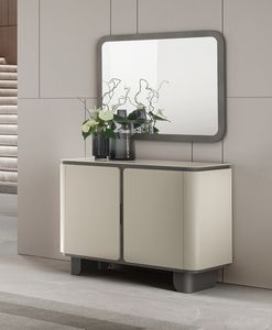 PERLA 2 doors sideboard, Sideboard with small dimensions, with ceramic top