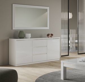 Roma 2 doors sideboard, Lacquered sideboard, for contemporary living area