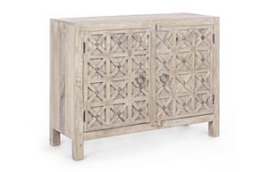 Sideboard 2A Engrave, Ethnic sideboard in mango wood
