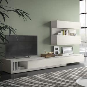 Spazio S309, Wall system for tv, with hi-fi system