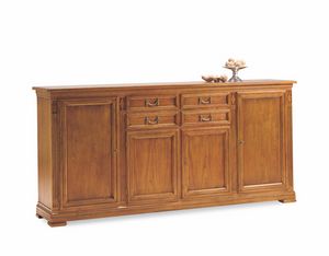 Villa Borghese sideboard 7371, Wooden sideboard, with doors and drawers