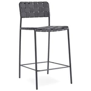 OLA SG65, Metal stool, seat and back made with straps