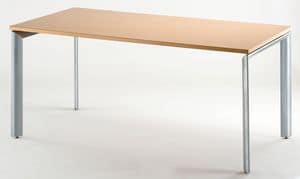 Operative, Rectangular dining table with wooden top