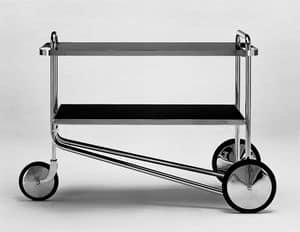 Br49, Cart with wheels for kitchen, cart with chromed frame for home