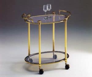 IONICA 679, Cupholders brass trolley, for elegant restaurants