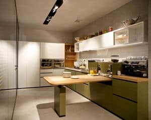 Banco Buffet, Modular kitchen with shelves, drawers, sinks, refrigerators