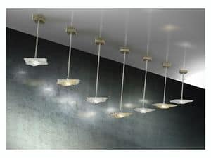 Alaska ceiling lamp, Suspended modular modern lamps with metal structure