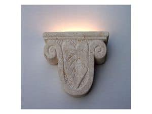 Ariete, Wall lamp, shape of a ram's head, made of stone