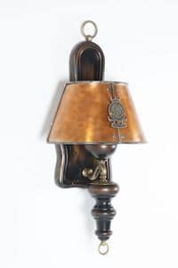 Art. SL 142, Wall lamp with lampshade made of aged copper