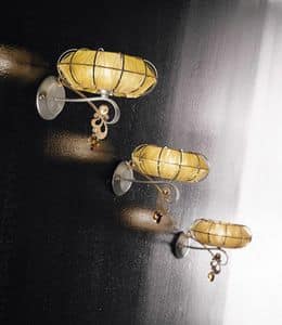 Dream applique, Lamp in painted metal, diffusers in various finishes