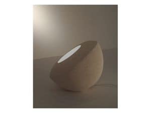 Oblo', Lamp for floor or table, made of carved stone
