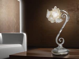 Rose table lamp, Table lamp in naturalistic style, for modern desks