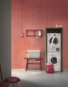 Acqua e Sapone 01, Laundry furniture, washing machine cabinet for bathroom or laundry