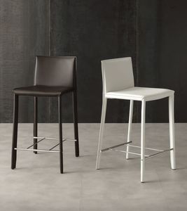 Art. 577 Cathy SG, Stool for kitchen and hotel, in regenerated leather