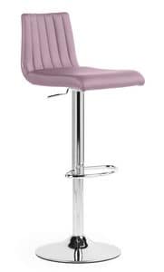 BINGO SG2, Metal stool, padded, quilted backrest
