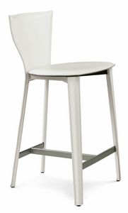 Carlotta barstool 10.0037, Modern design stool, in leather
