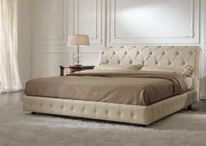 ART. 2707, Bed with structure covered in leather