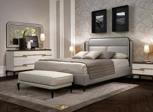 Dilan Art. D70, Bed with leather upholstery