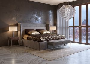 Divina bed, Bed upholstered in vintage eco leather