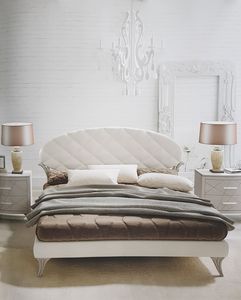 Ninfea, Bed with faux leather headboard