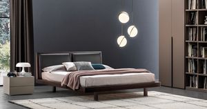 REN�, Bed with headboard made of eco leather