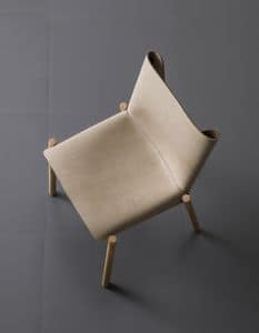 1085 Edition, Chair in leather and metal, practical and robust