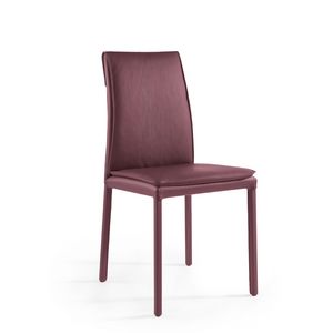 Agorà, Chair with padded cushion, customizable finish