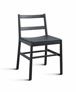 ART. 0022-CU-LE JULIE, Solid wood chair with leather seat