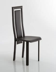 Betty, Leather chair, original perforated backrest, suited for the dining room