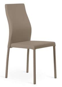 FIONA, Chair in metal and eco-leather, comfortable and relaxing
