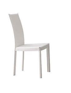 Flina, Dining chair in metal and leather