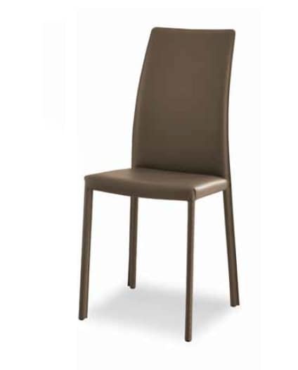 Giselle-A, Leather chair with high backrest