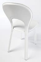 Lancio, Cushioned dining chair, in leather, for naval furniture