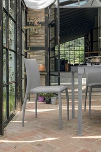 LILY SE610, Chair with leather covering ideal for kitchen and bar