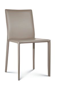 Plata, Chair completely upholstered in leather