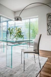 PLAZA, Modern chair in metal and wood for dining room