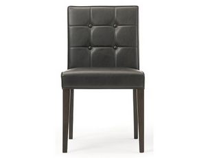 Rina-S, Leather chair, with backrest available with buttons