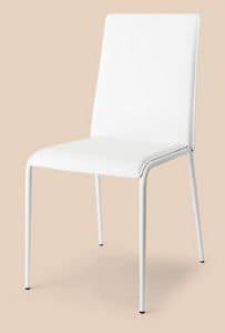 SE 1508, Stackable chair in metal and bonded leather
