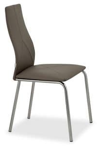 TRANI 2, Padded metal chair for residential and contract use