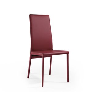 Venere, Modern dining chair, in leather, for meeting room