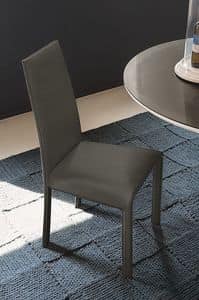 VODKA SE600, Chair completely covered in leather for modern dining rooms