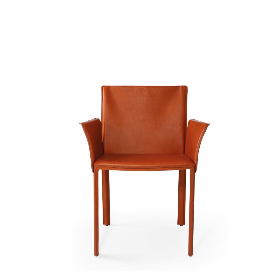 Yuta BR, Chair completely covered in leather