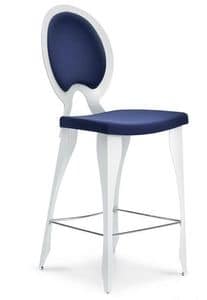 Revolution HSF, Stool made of metal with upholstered seat and backrest