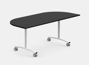 Archimede VL, Table on castors with practical and high-quality flip-top