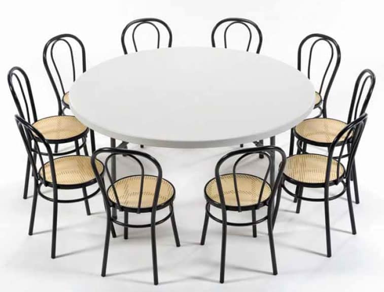 Clip round, Round folding table for contract use