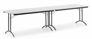 KOMBY 930, Folding table, metal base, laminate top