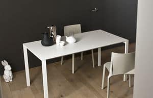 Thin-k, Extendable table with aluminum top and cable hole