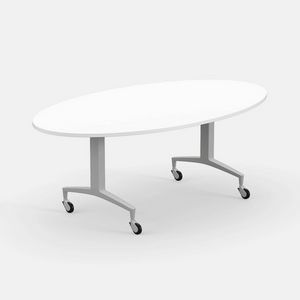 Ulisses AL, Table on castors with folding oval top