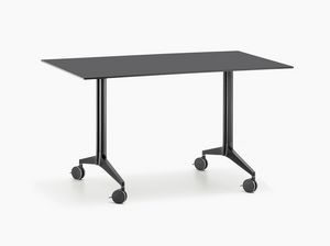 Ypsilon, Office table on wheels, with folding top