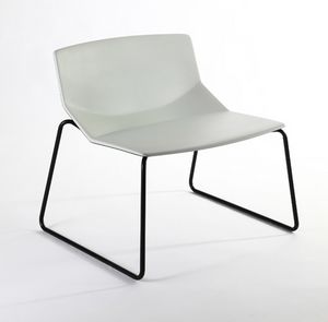 Formula tech LO, Lounge chair, polyurethane shell, for lounge and waiting areas